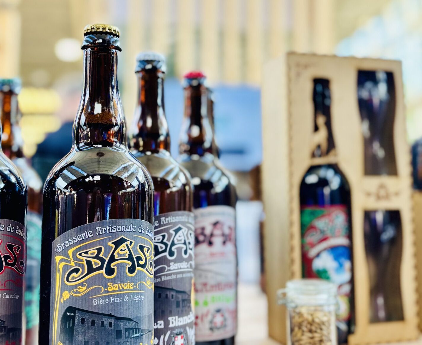 Bouteilles de bière artisanale de Savoie