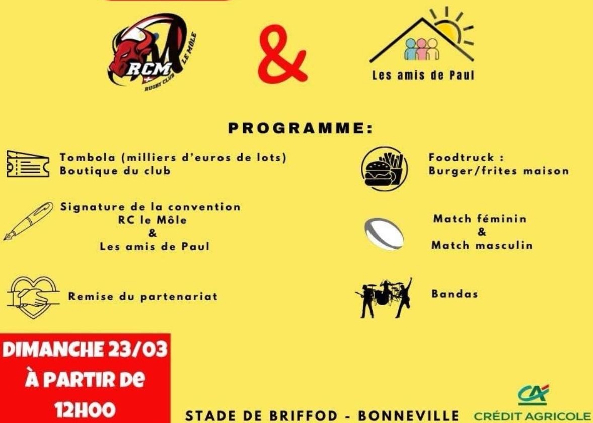 Journée engagement et solidaire avec le RC môle et les amis de Paul