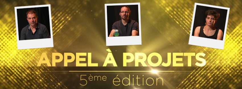 Visuel avec photos de 3 lauréats 2025 de l'appel à projet